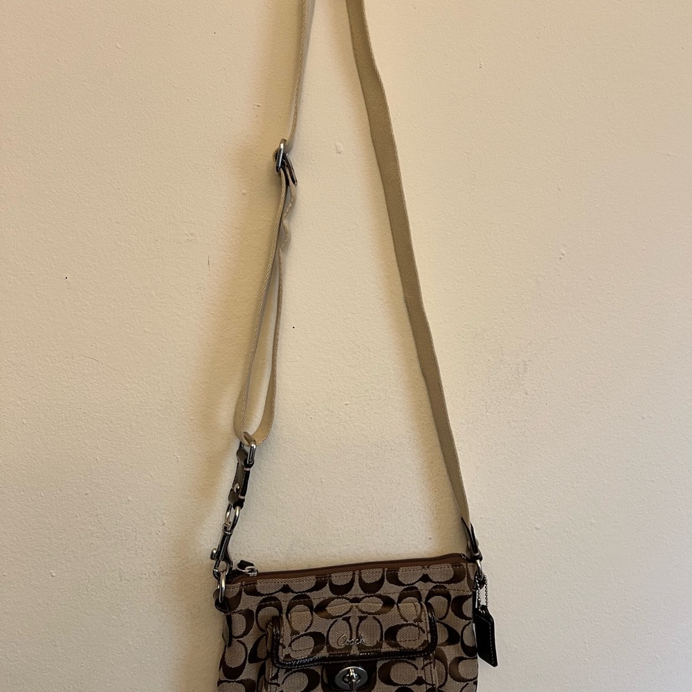 Coach Brown Signature Crossbody Bag